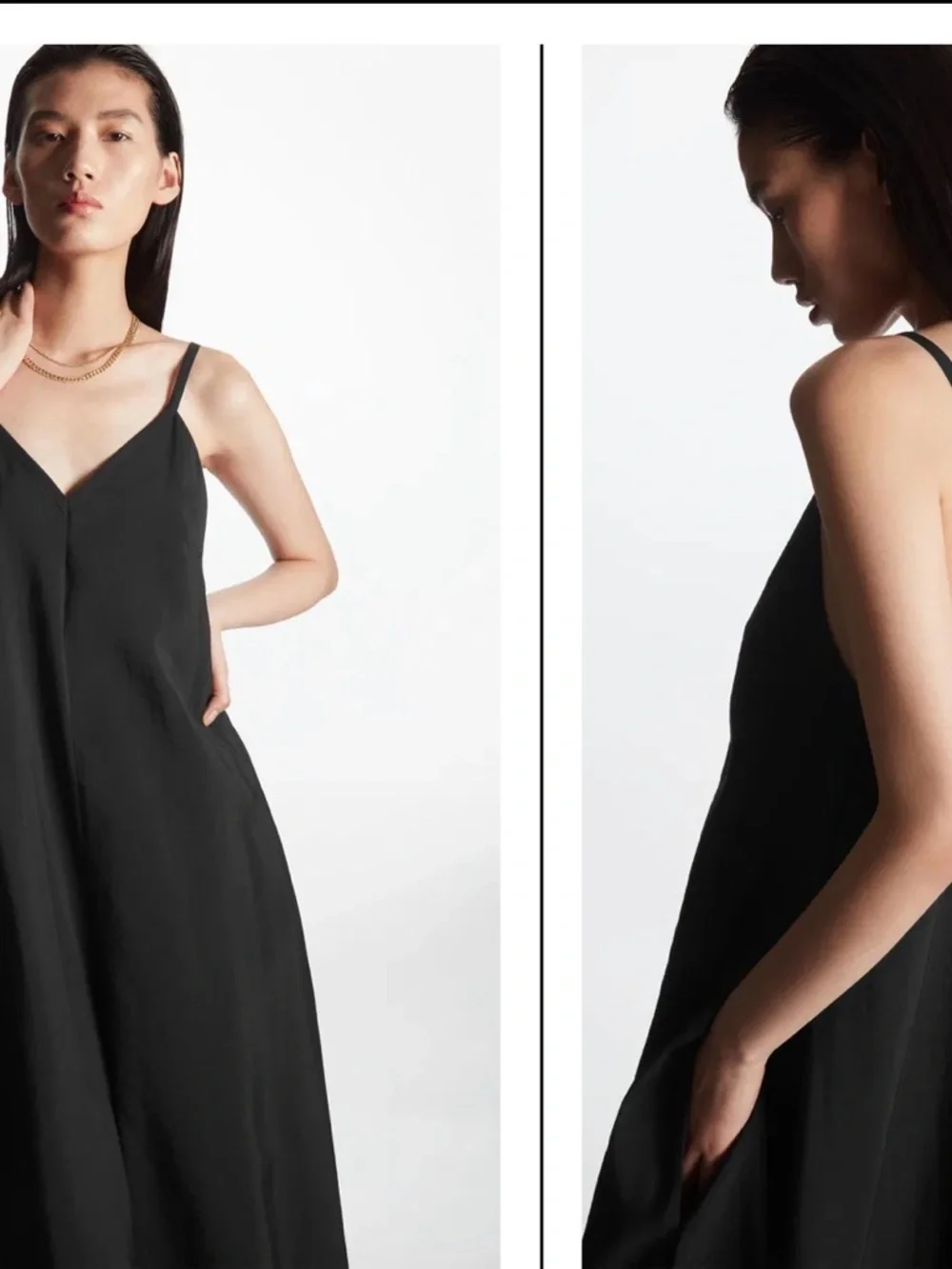 COS Black Wide-Leg Jumpsuit with Spaghetti Straps, size M, NWOT - Picture 2 of 6